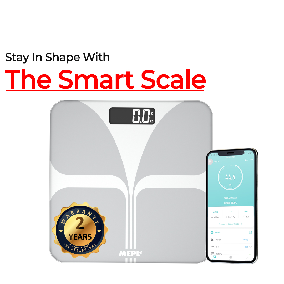 MEPL Smart Bathroom Weighing Scale SE 260 LB – WHITE
