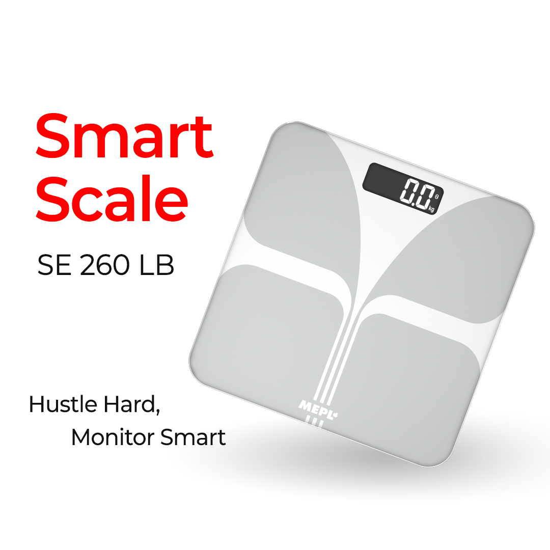 MEPL Smart Bathroom Weighing Scale SE 260 LB – WHITE