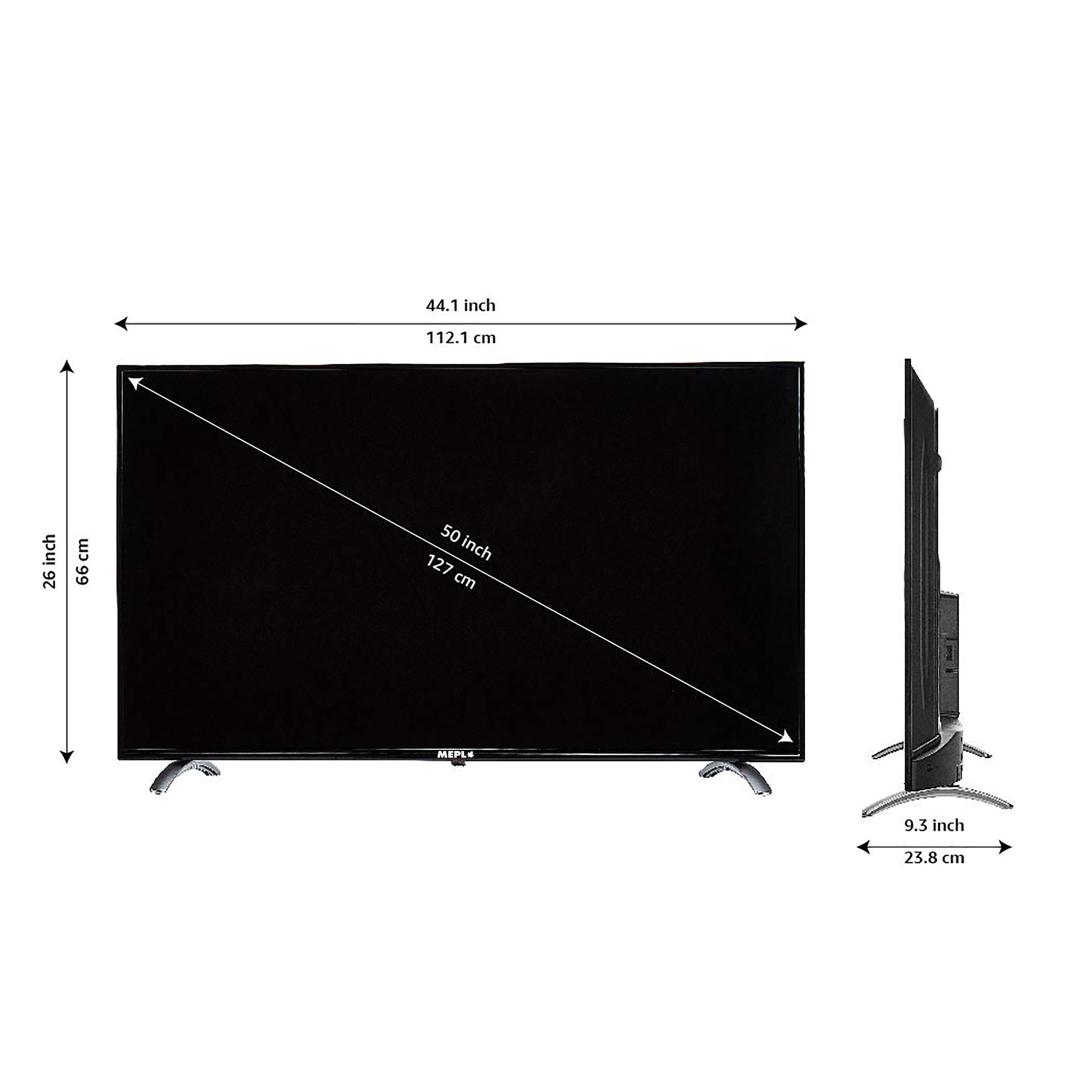 MEPL 4K UHD Smart LED TV With Ai 50inch