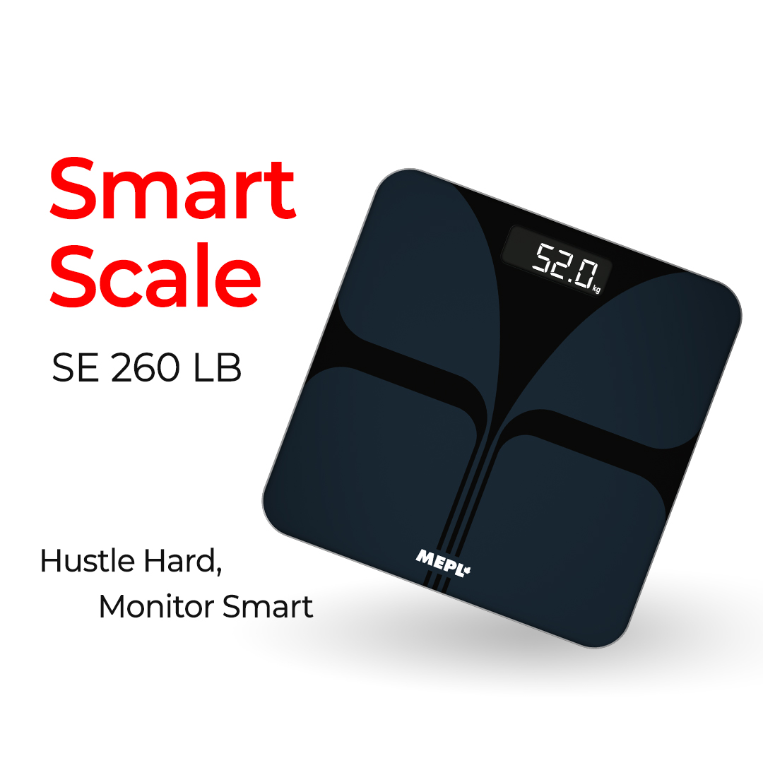 MEPL Smart Bathroom Scale SE 260 LB - BLACK