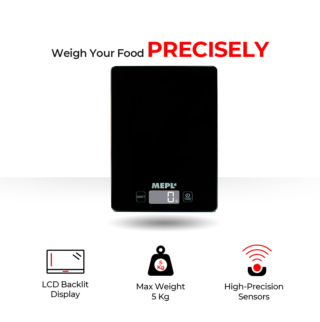 MEPL Electronic Kitchen Weighing Scale SE 610 – BLACK